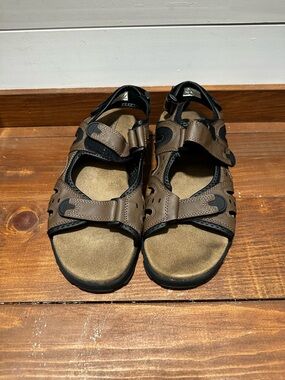 Men’s Brown Coleman Adjustable Outdoor Hiking Summer Sandals Shoe Casual Size 10